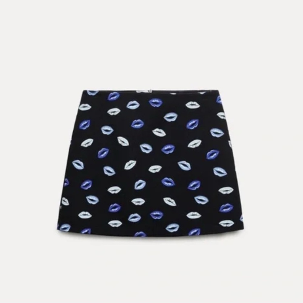 Size Medium Never Worn Blue Lips Zara Skirt